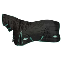 Weatherbeeta GreenTec Combo Neck Medium Lightweight Horse Stable Rug (Black/Bottle Green)