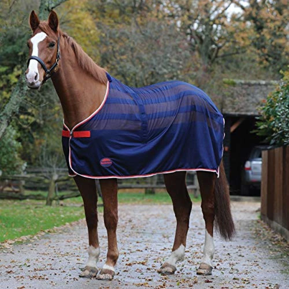 Weatherbeeta Scrim Cooler Standard Neck Rug (Navy/Red/White) 2 Weatherbeeta Scrim Cooler Standard Neck Rug (Navy/Red/White) - Image 2