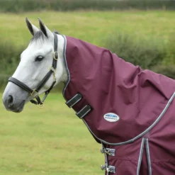 Weatherbeeta Comfitec Plus Dynamic II Lite Horse Turnout Neck Cover (Maroon/Grey/White) -Equestrian Supplies Store k08ebc8545468bc6a45a260c0b8956f1b