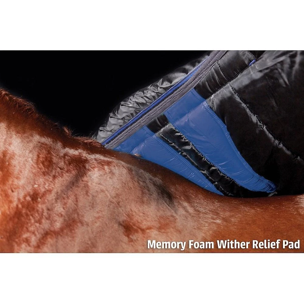 Weatherbeeta Comfitec Heavy 1000d Diamond Quilt Detachaneck Stable Rug (Charcoal/Blue/White) 3 Weatherbeeta Comfitec Heavy 1000d Diamond Quilt Detachaneck Stable Rug (Charcoal/Blue/White) - Image 3