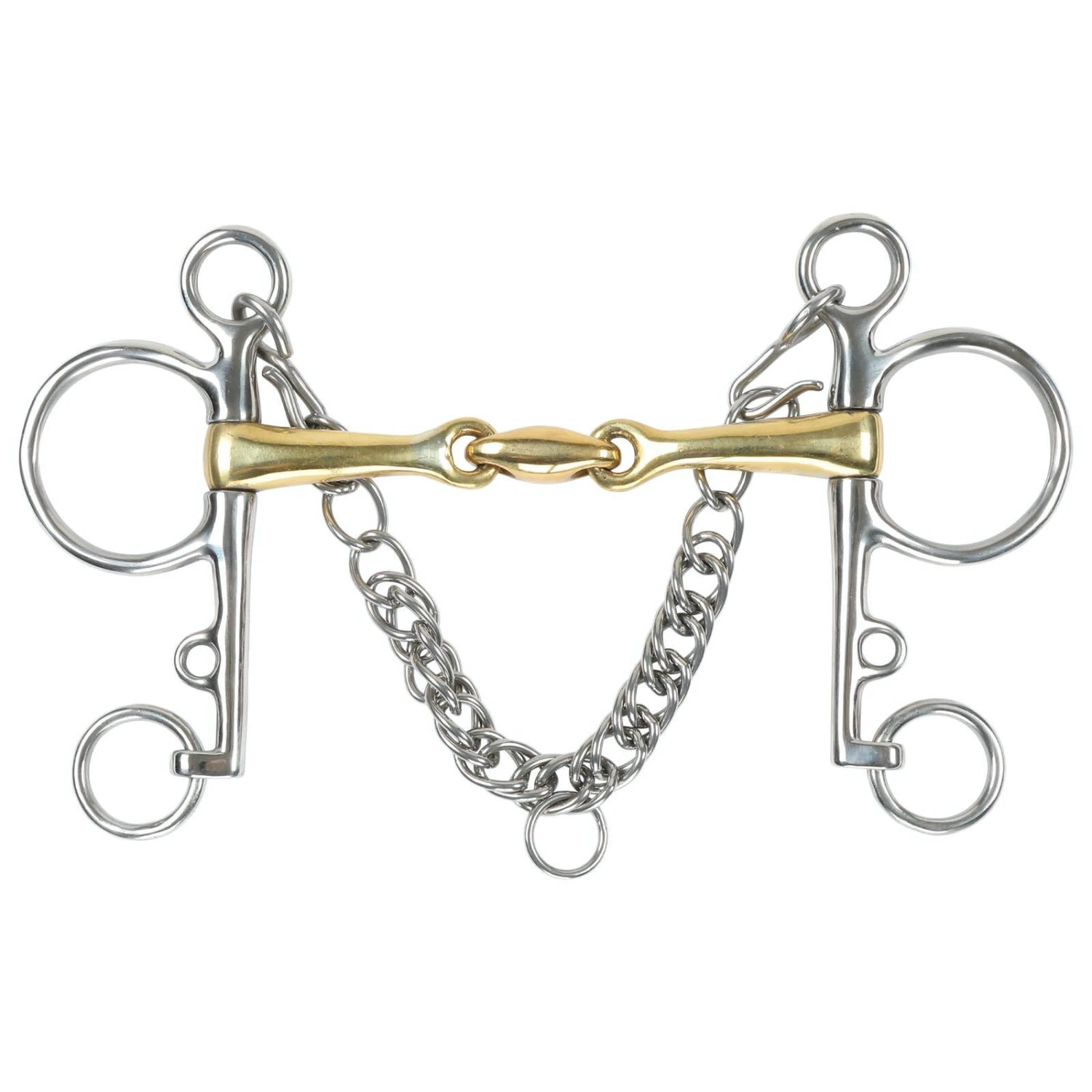 Brass Lozenge Horse Pelham Bit (Brass) 1 Brass Lozenge Horse Pelham Bit (Brass)