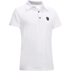 Kids' Short-Sleeved Horse Riding Show Polo Shirt 100