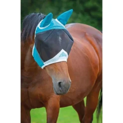 Fine Mesh Horse Fly Mask With Ears (Black) -Equestrian Supplies Store k49b535decfd0af79345c82175162c4b1