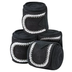 Weatherbeeta Fleece Bling Bandage For Horses (Set Of 4) (Black)