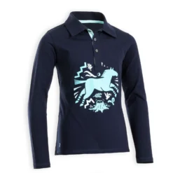 Girls' Long-Sleeved Horse Riding Polo Shirt 100 13 Girls' Long-Sleeved Horse Riding Polo Shirt 100 -Equestrian Supplies Store k4cc26f06f25853d229c6130ad931f0a6