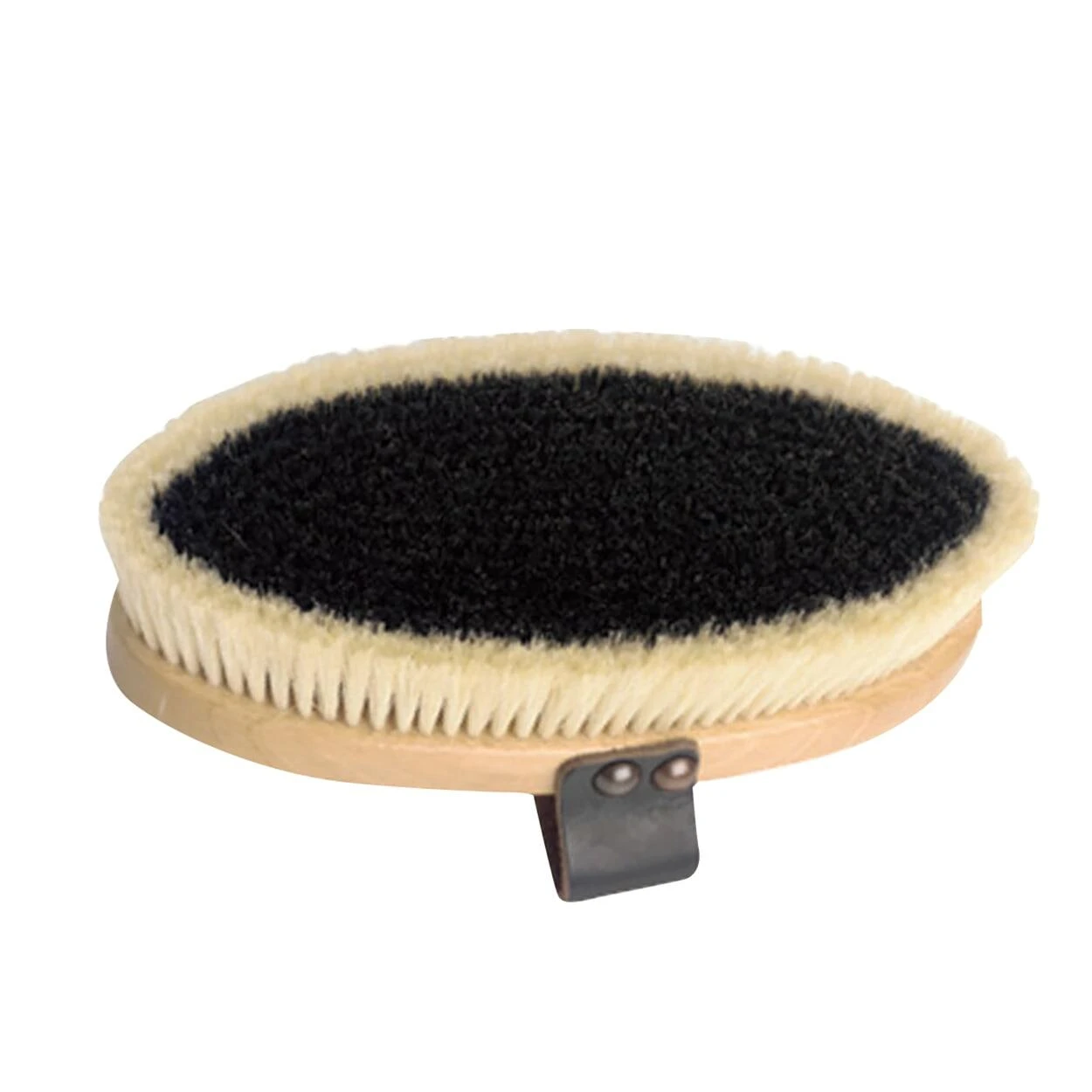 Superior Pure Bristle Body Brush Leather Strap (Black/White) 1 Superior Pure Bristle Body Brush Leather Strap (Black/White)