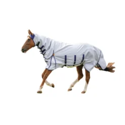 Highlander Plus Combo Neck Sun Protective Horse Fly Rug (Grey)
