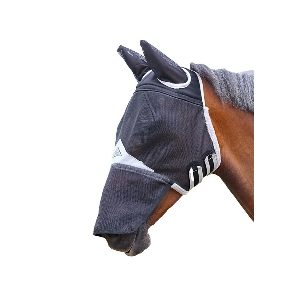 Field Durable Horse Fly Mask With Ears & Nose (Black) 1 Field Durable Horse Fly Mask With Ears & Nose (Black)