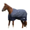 Saxon Defiant StandardNeck Lightweight Horse Turnout Rug (Navy/White)