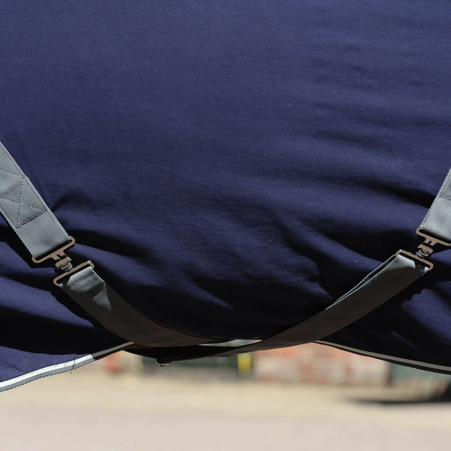 Weatherbeeta StandardNeck Cotton Horse Exercise Sheet (Dark Blue/Grey/White) 3 Weatherbeeta StandardNeck Cotton Horse Exercise Sheet (Dark Blue/Grey/White) - Image 3