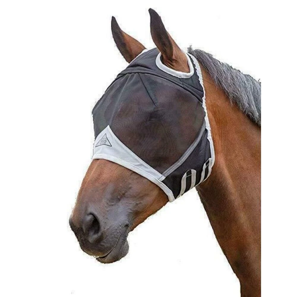 Fine Mesh Ear Holes Horse Fly Mask (Black) 1 Fine Mesh Ear Holes Horse Fly Mask (Black)