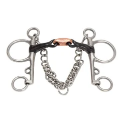 Sweet Iron DoubleJointed Horse Pelham Bit (Black)