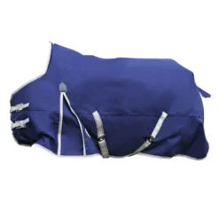 Weatherbeeta Comfitec Lite Plus Essential Standard Neck Turnout Rug (Navy/Silver/Red)