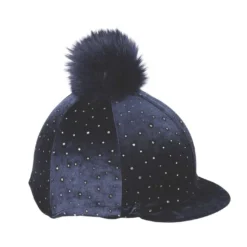 Velvet Sparkle Hat Cover (Black) -Equestrian Supplies Store k7ed2fe935cf9877d21c20c30e6e0b7e7