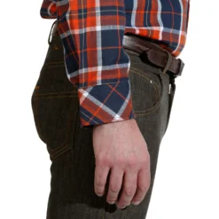 Sentier Long-Sleeved Horse Riding Shirt - Navy And Red Checks -Equestrian Supplies Store k814fd81964c9e2091d25ba7656cdbaab