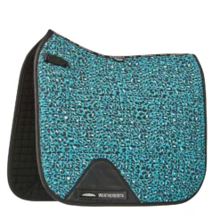 Weatherbeeta Prime Leopard Print Horse Dressage Saddlepad (Turquoise/Black)