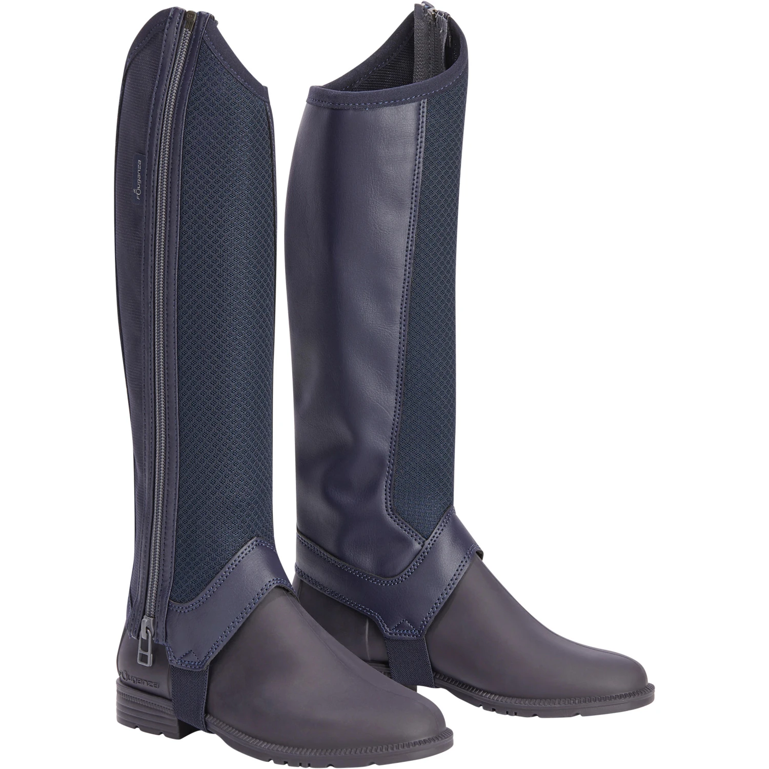 Kids' Horse Riding Mesh Half Chaps 100 3 Kids' Horse Riding Mesh Half Chaps 100 - Image 3