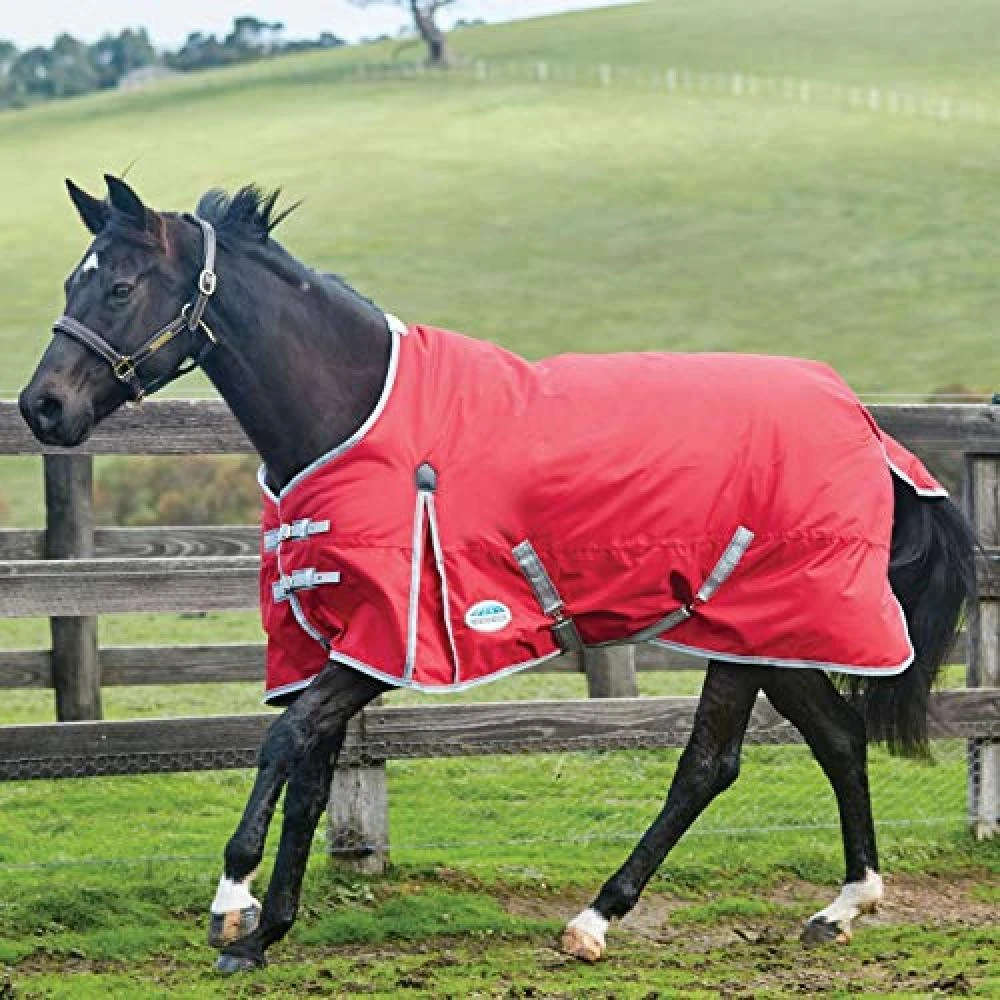 Weatherbeeta Comfitec Lite Classic Standard Neck Turnout Rug (Red/Silver/Navy) 2 Weatherbeeta Comfitec Lite Classic Standard Neck Turnout Rug (Red/Silver/Navy) - Image 2