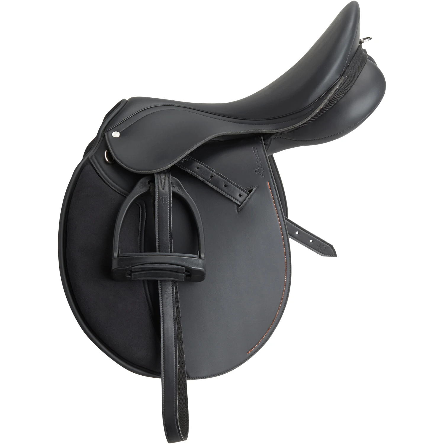 Synthia Horse Riding Synthetic All-Purpose 16"5 Saddle For Horse & Pony - Black 2 Synthia Horse Riding Synthetic All-Purpose 16"5 Saddle For Horse & Pony - Black - Image 2