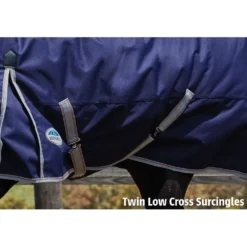 Weatherbeeta Comfitec Lite Plus Essential Standard Neck Turnout Rug (Navy/Silver/Red) -Equestrian Supplies Store k976d92aa2d1fa292507692d8cdce2b75