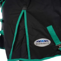 Weatherbeeta Comfitec Classic Standard Neck Medium Turnout Rug (Black/Green) -Equestrian Supplies Store k9d9aa09c1a171d1d951333497e3616d0