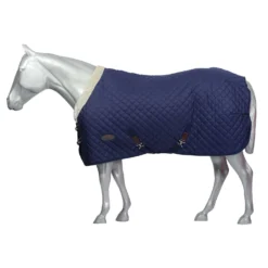 Weatherbeeta Comfitec Deluxe StandardNeck Quilted Midweight Horse Stable Rug (Navy)