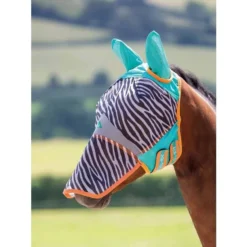 ZebTek Horse Fly Mask (Black/White)