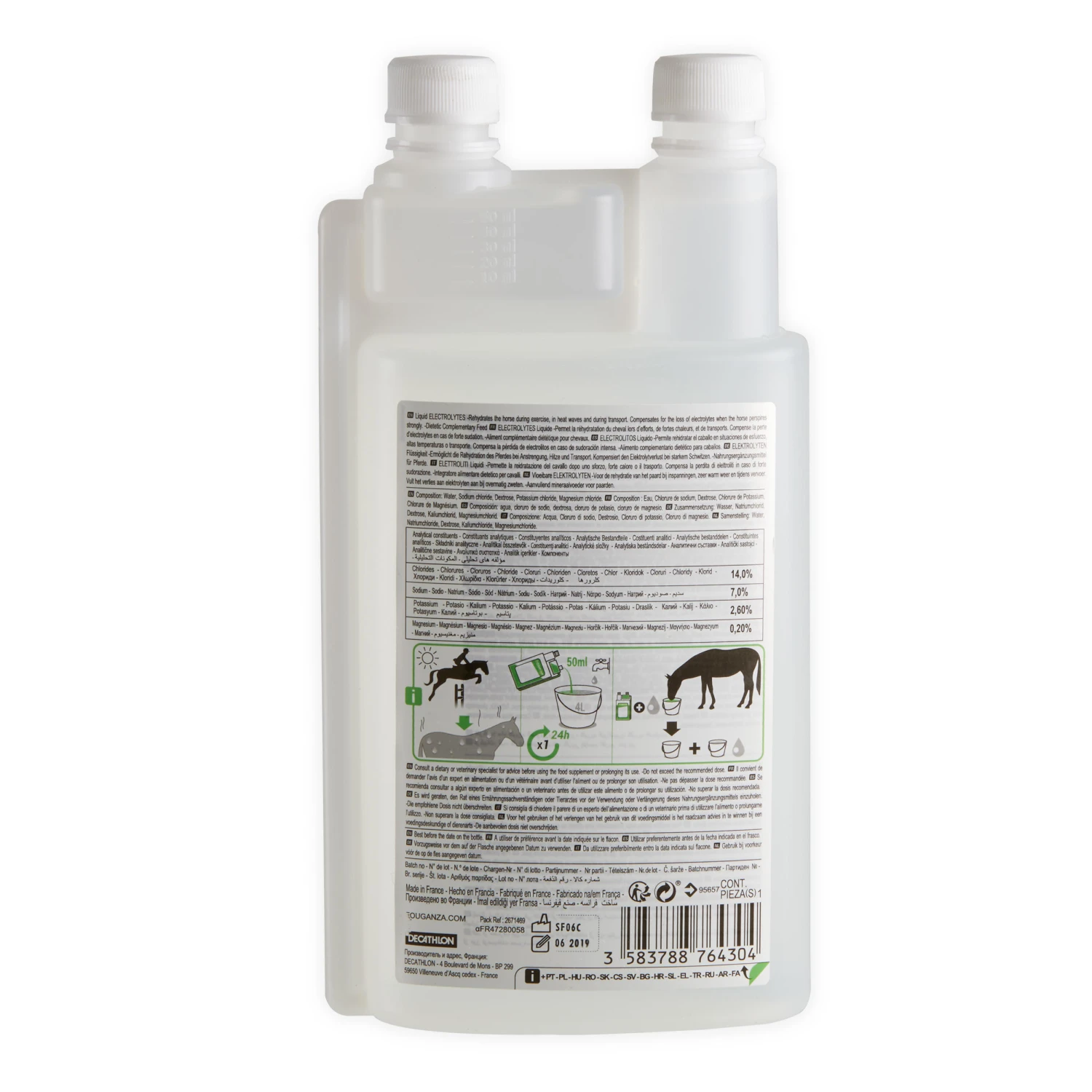 Electrolytes Horse Riding Feed Supplement For Horse/Pony 1L 2 Electrolytes Horse Riding Feed Supplement For Horse/Pony 1L - Image 2