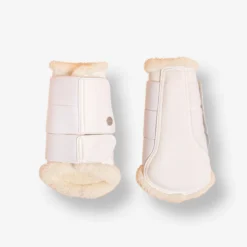 Horse Riding Synthetic Sheepskin Brushing Boots For Horse 500 Twin-Pack