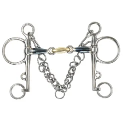 Sweet Iron Lozenge Horse Pelham Bit (Blue)