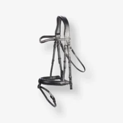 Pony Riding Leather French Noseband Bridle 580 Rhinestone
