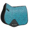 Weatherbeeta Prime Leopard Print Horse Saddlepad (Turquoise/Black)