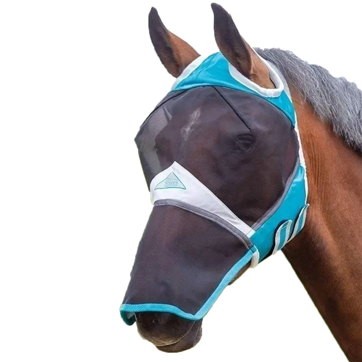 Fine Mesh Ear Holes Horse Fly Mask With Nose (Black) 3 Fine Mesh Ear Holes Horse Fly Mask With Nose (Black) - Image 3