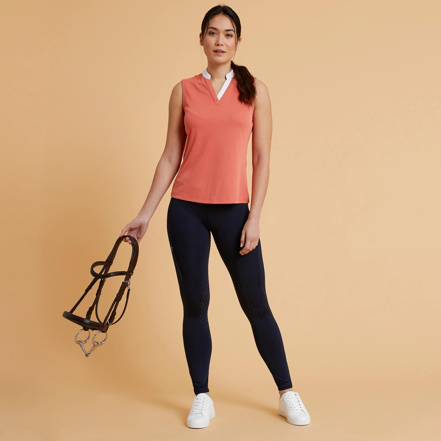 Women's Horse Riding Full Grip Leggings 500 2 Women's Horse Riding Full Grip Leggings 500 - Image 2