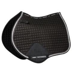 Weatherbeeta Prime Bling Jump Shaped Saddle Pad For Horses (Black)