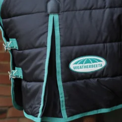 Weatherbeeta GreenTec StandardNeck Medium Lightweight Horse Stable Rug (Black/Bottle Green) -Equestrian Supplies Store kde1271a6ec086370b5219ffa8eeb974e