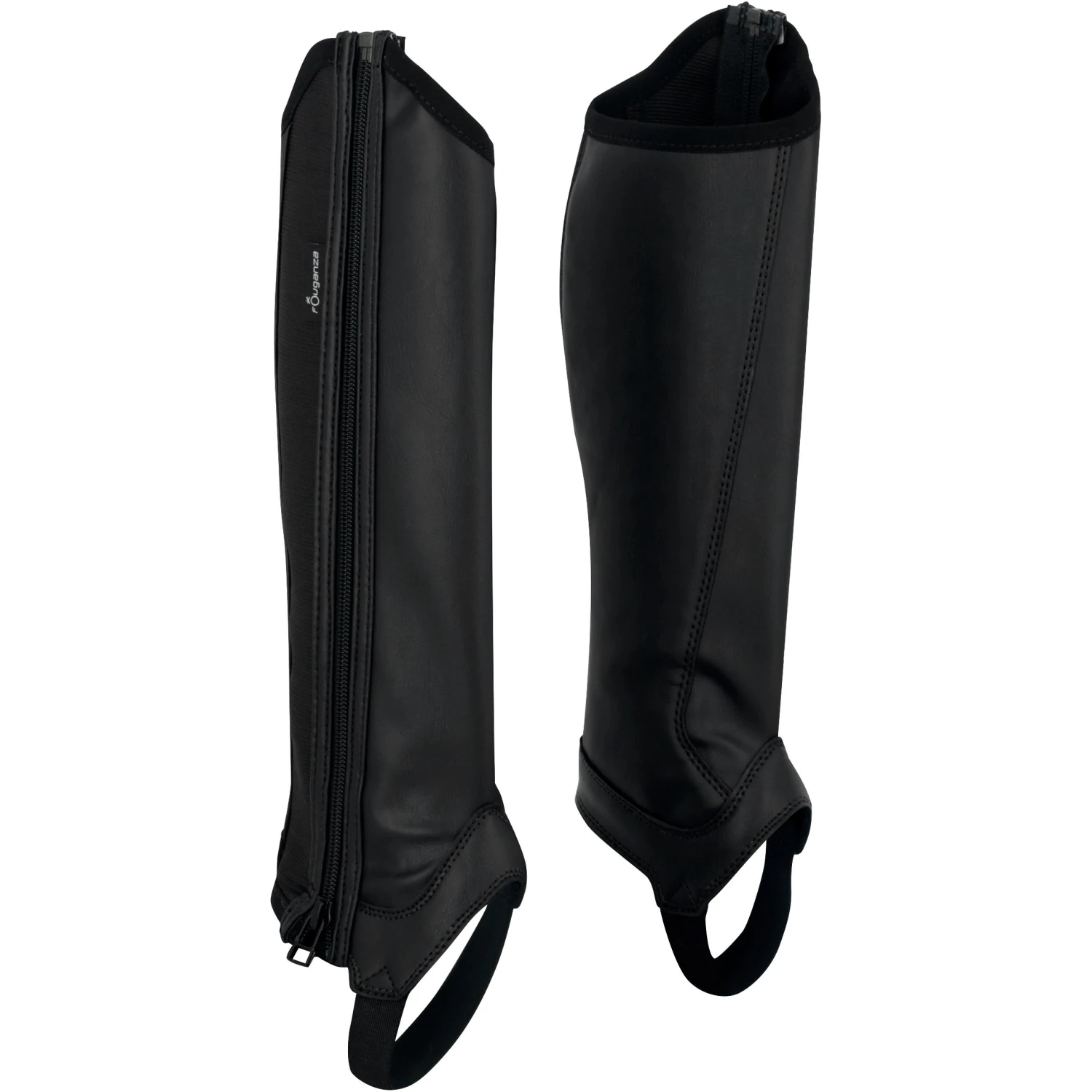 Kids' Horse Riding Classic Synthetic Half Chaps 140 2 Kids' Horse Riding Classic Synthetic Half Chaps 140 - Image 2