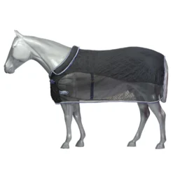 Weatherbeeta Wick Dri II Combo Neck Horse Cooler Rug (Charcoal/Blue/White)