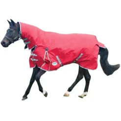 Weatherbeeta Comfitec Medium Classic Combo Neck Turnout Rug (Red/Silver/Navy)
