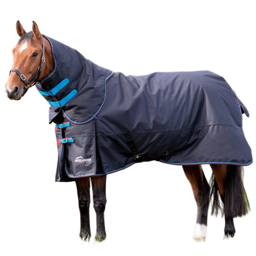 Highlander Original 200g Horse Turnout Rug & Neck Cover (Black) 1 Highlander Original 200g Horse Turnout Rug & Neck Cover (Black)