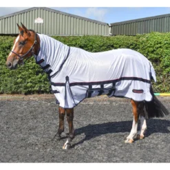 R202 Rastrick Fly Mesh Rug With Fixed Hood -Equestrian Supplies Store kf94d9ba651269237213a3b134d7215c9